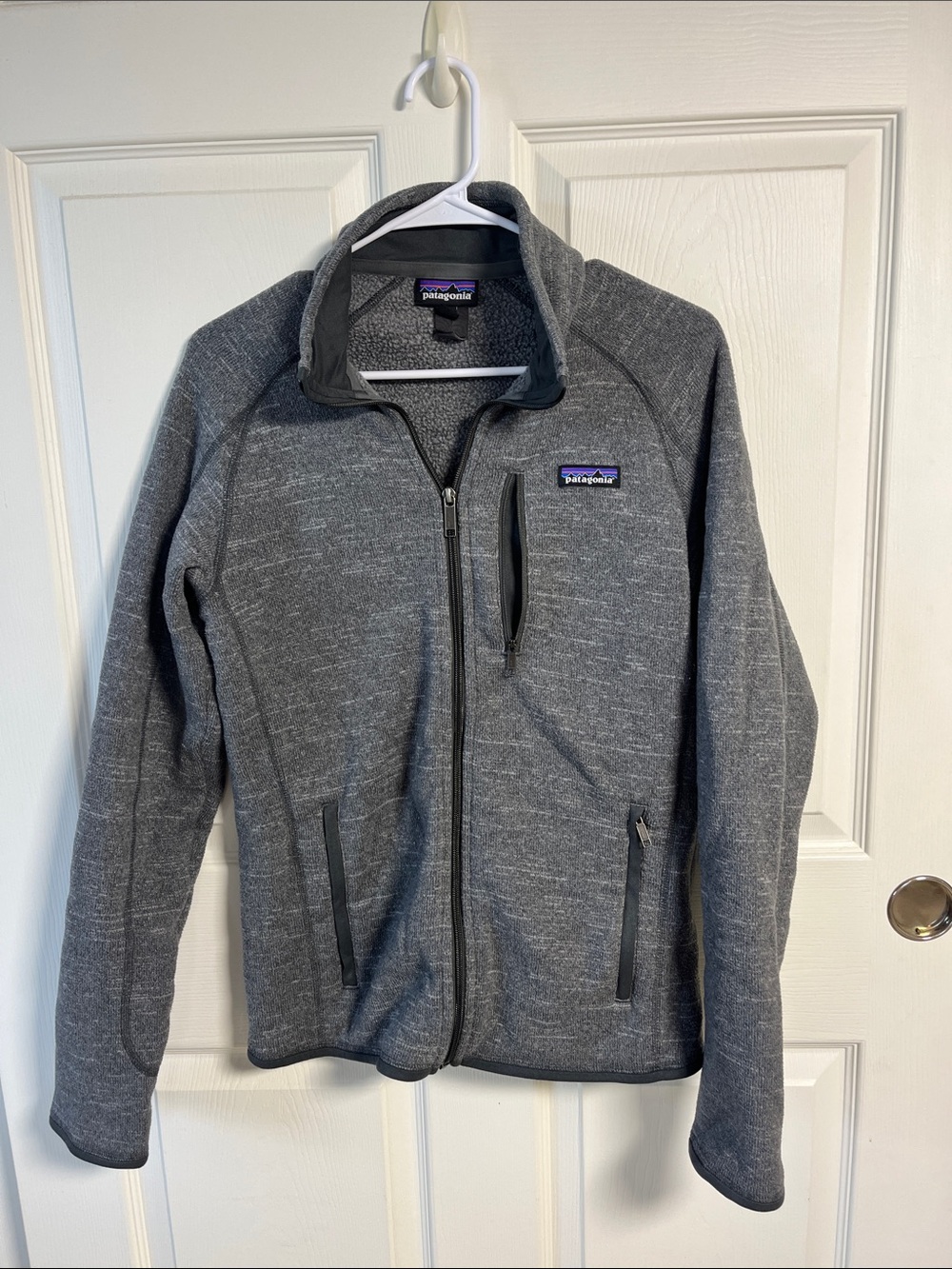 Mens Patagonia Heather Gray Full-Zip Soft Fleece Jacket size small